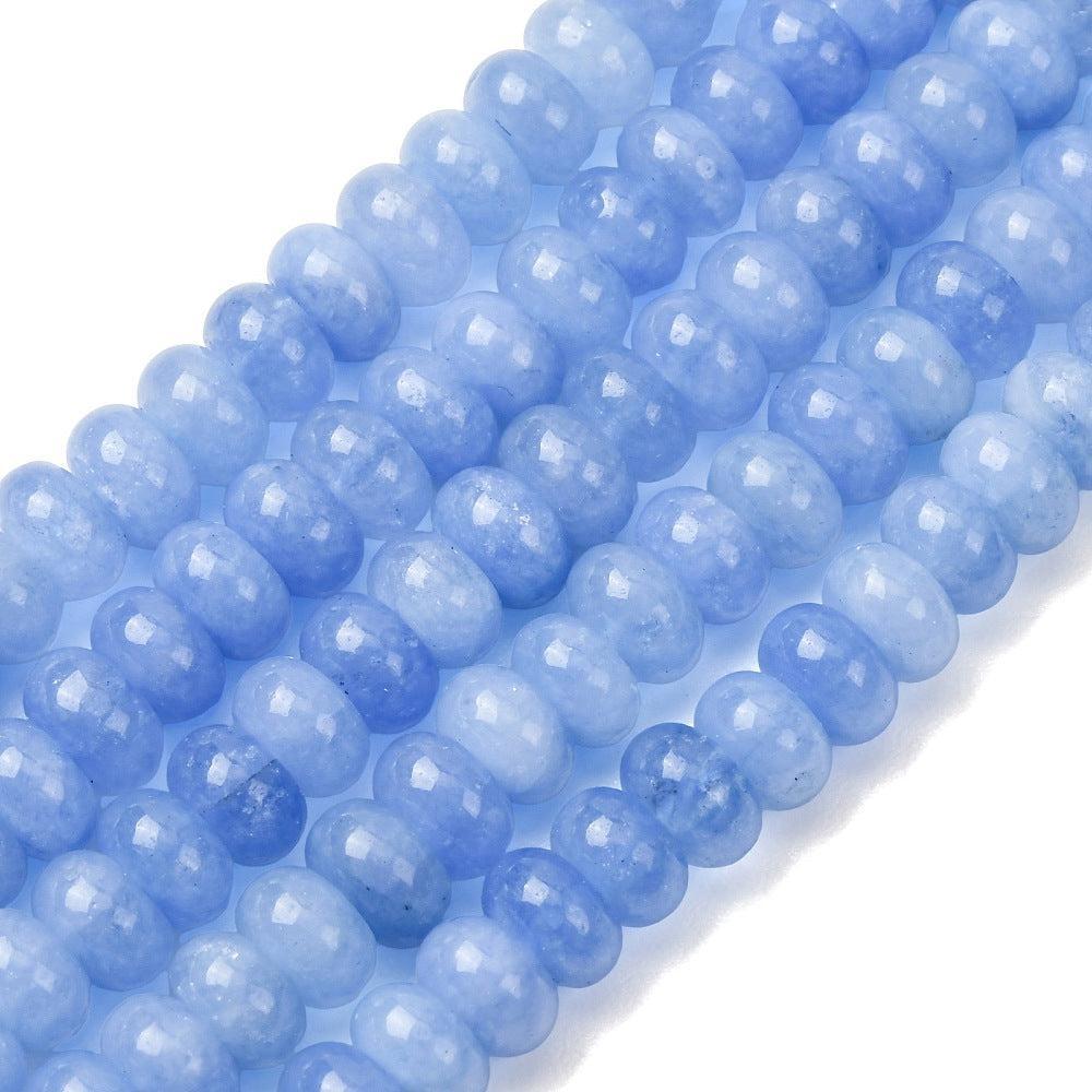 Edelsteen Kraal Jade Rondel Korenbloem Blauw 8x5mm - per stuk-Kralen-Kraaltjes van Renate