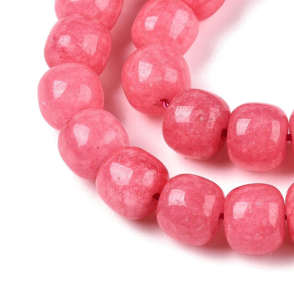 Kraal Jade Donker Roze 10mm - per stuk-Onderdelen-Kraaltjes van Renate