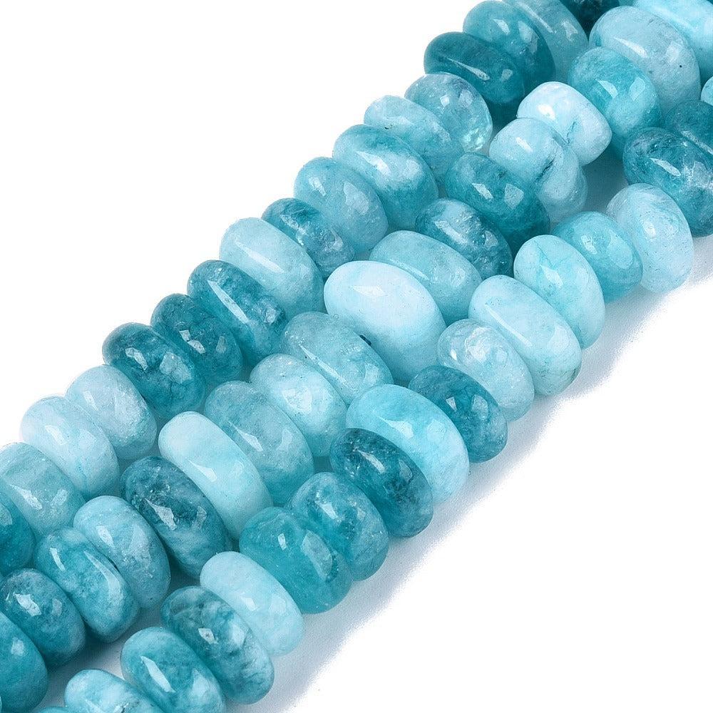 Edelsteen Kraal Kwarts Disc Lichtblauw 13x6mm - per stuk-Kralen-Kraaltjes van Renate