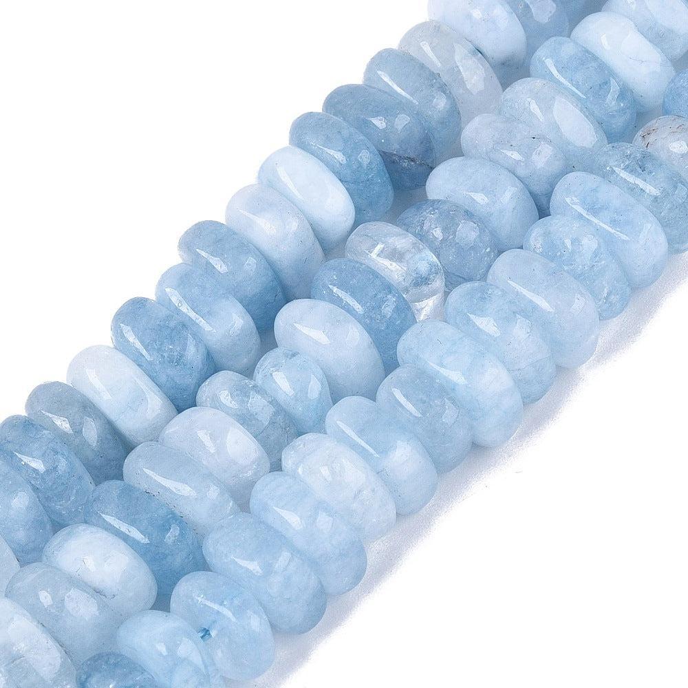Edelsteen Kraal Kwarts Disc Lichtblauw 13x6mm - per stuk-Kralen-Kraaltjes van Renate