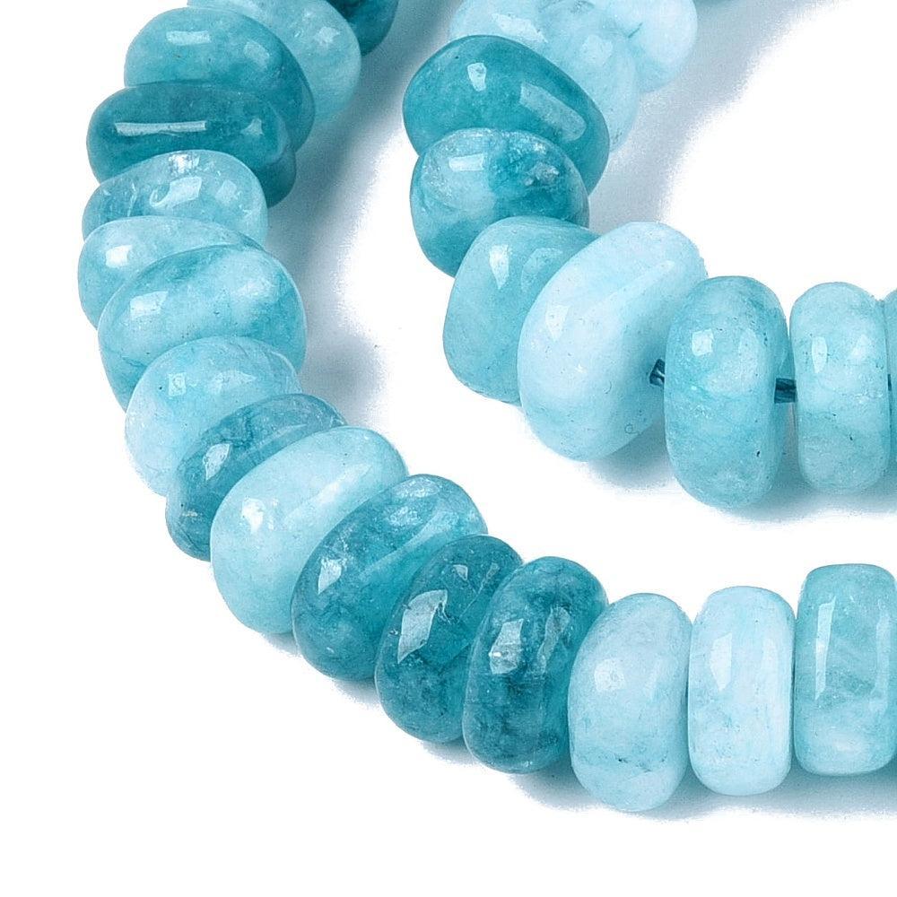 Edelsteen Kraal Kwarts Disc Lichtblauw 13x6mm - per stuk-Kralen-Kraaltjes van Renate