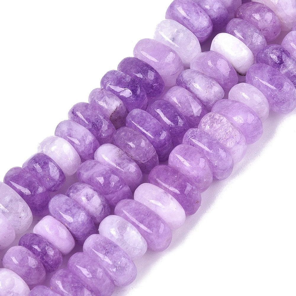 Edelsteen Kraal Kwarts Disc Paars 13x6mm - per stuk-Kralen-Kraaltjes van Renate