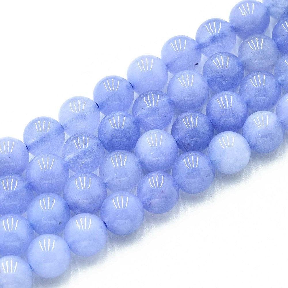 Edelsteen Kraal Kwarts Rond Korenbloem Blauw 8.2mm - per stuk-Kralen-Kraaltjes van Renate