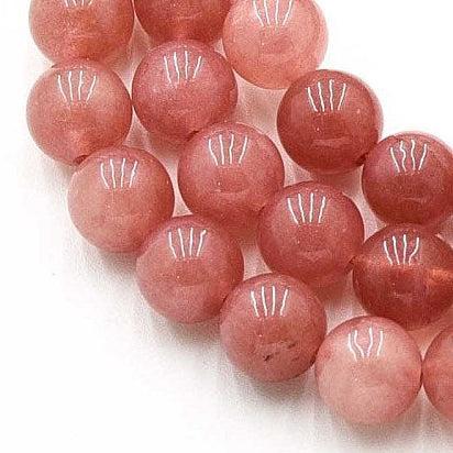 Edelsteen Kraal Kwarts Rond Oud Roze 8mm - per stuk-Kralen-Kraaltjes van Renate
