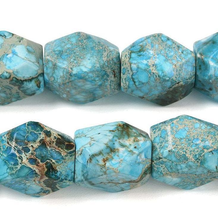 Edelsteen Kraal Magnesiet Facet Turquoise 21mm - per stuk-Kralen-Kraaltjes van Renate