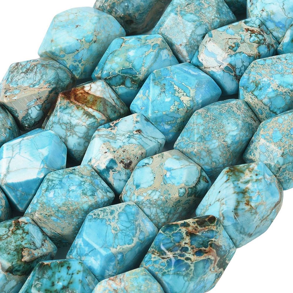 Edelsteen Kraal Magnesiet Facet Turquoise 21mm - per stuk-Kralen-Kraaltjes van Renate