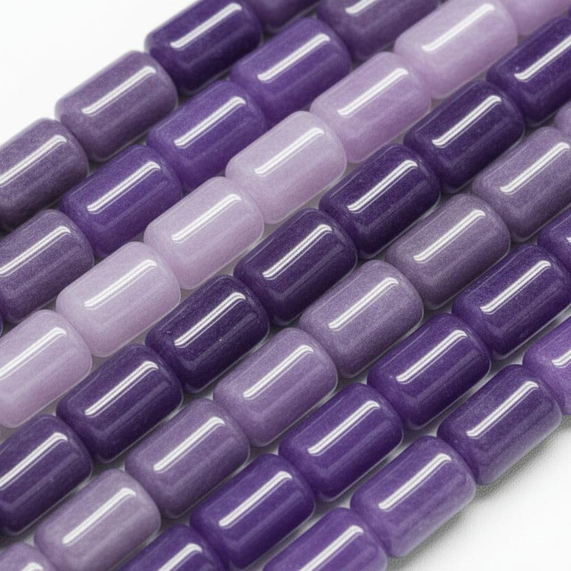 Edelsteen Kraal Malaysia Jade Tube Multicolor 12mm - per stuk-Kralen-Kraaltjes van Renate