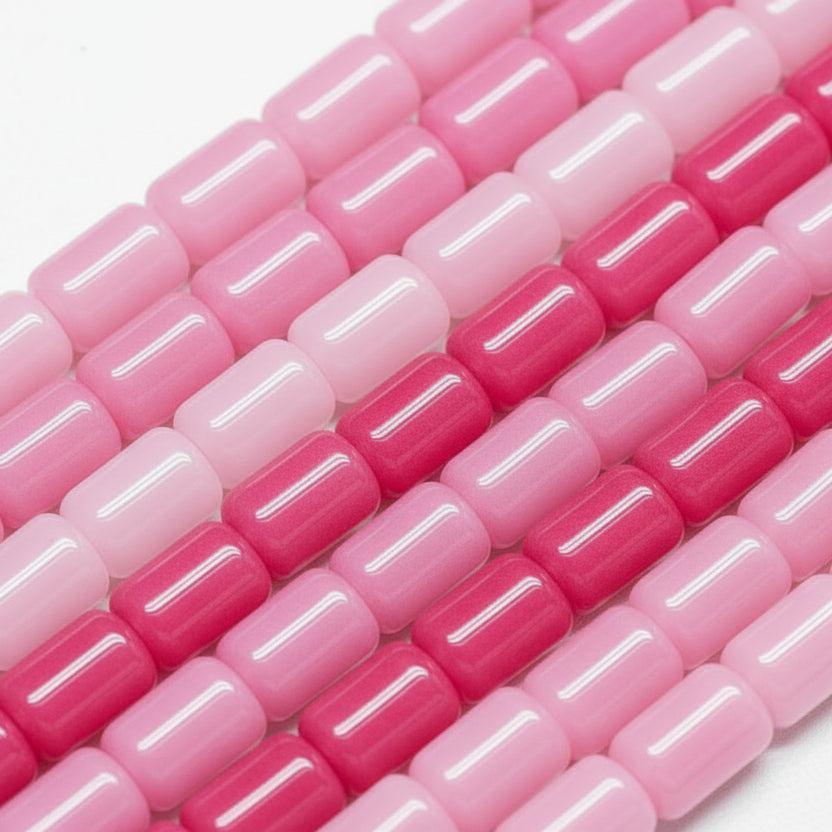 Edelsteen Kraal Malaysia Jade Tube Multicolor 12mm - per stuk-Kralen-Kraaltjes van Renate