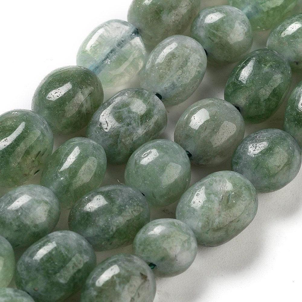 Edelsteen Kraal Maleisische Jade Ovaal Aqua 11mm - per stuk-Kralen-Kraaltjes van Renate