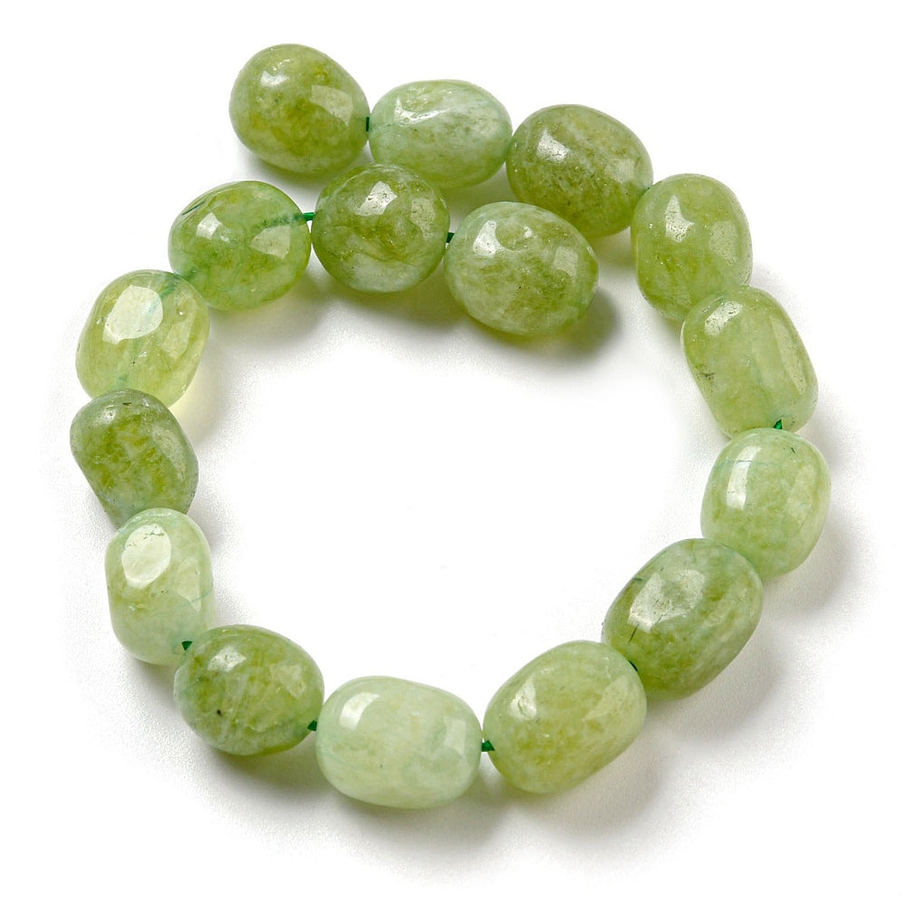 Edelsteen Kraal Maleisische Jade Ovaal Limoengroen 11-13mm - per stuk-Kralen-Kraaltjes van Renate