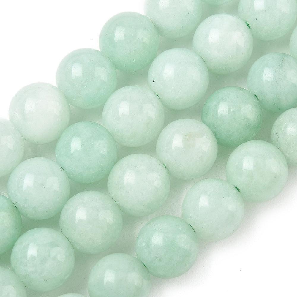 Edelsteen Kraal Maleisische Jade Rond Aquamarijn 12mm - per stuk-Kralen-Kraaltjes van Renate