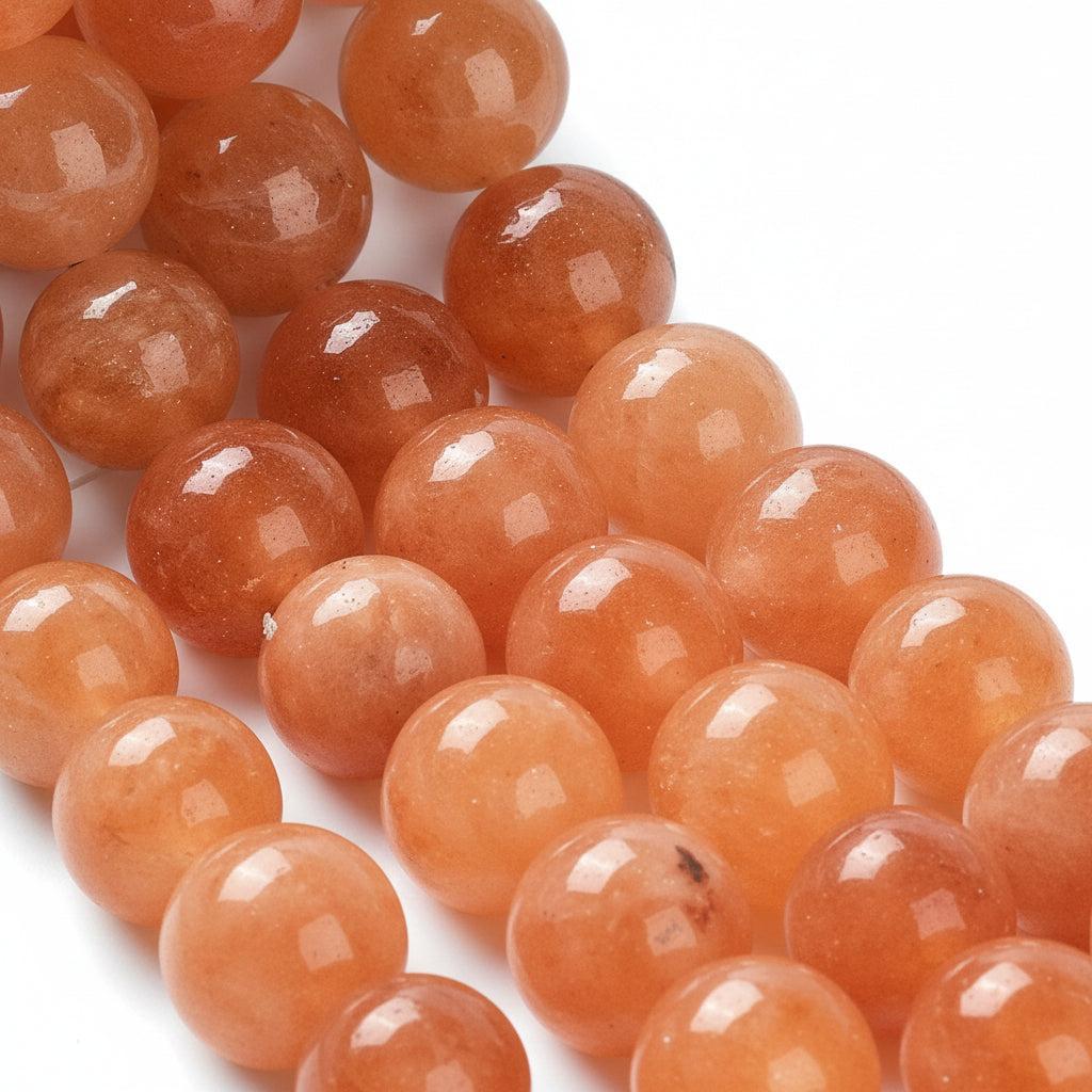 Edelsteen Kraal Maleisische Jade Rond Koraal 8mm - per stuk-Kralen-Kraaltjes van Renate