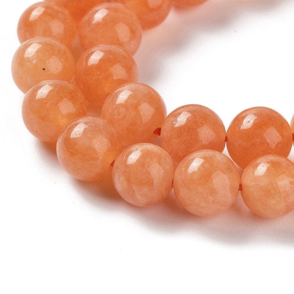Edelsteen Kraal Maleisische Jade Rond Koraal 8mm - per stuk-Kralen-Kraaltjes van Renate