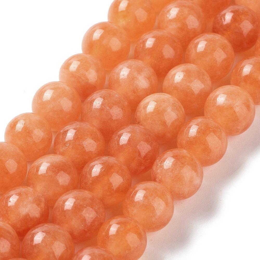 Edelsteen Kraal Maleisische Jade Rond Koraal 8mm - per stuk-Kralen-Kraaltjes van Renate