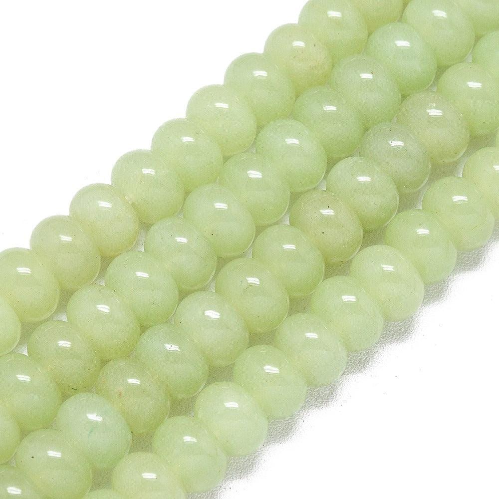 Edelsteen Rondel Sage green 8mmx4.5mm - per stuk-Kralen-Kraaltjes van Renate