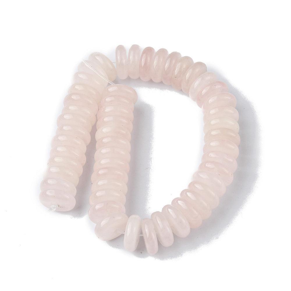 Edelsteen Kralen Rozenkwarts Disc Roze 12x4mm - per stuk-Kralen-Kraaltjes van Renate