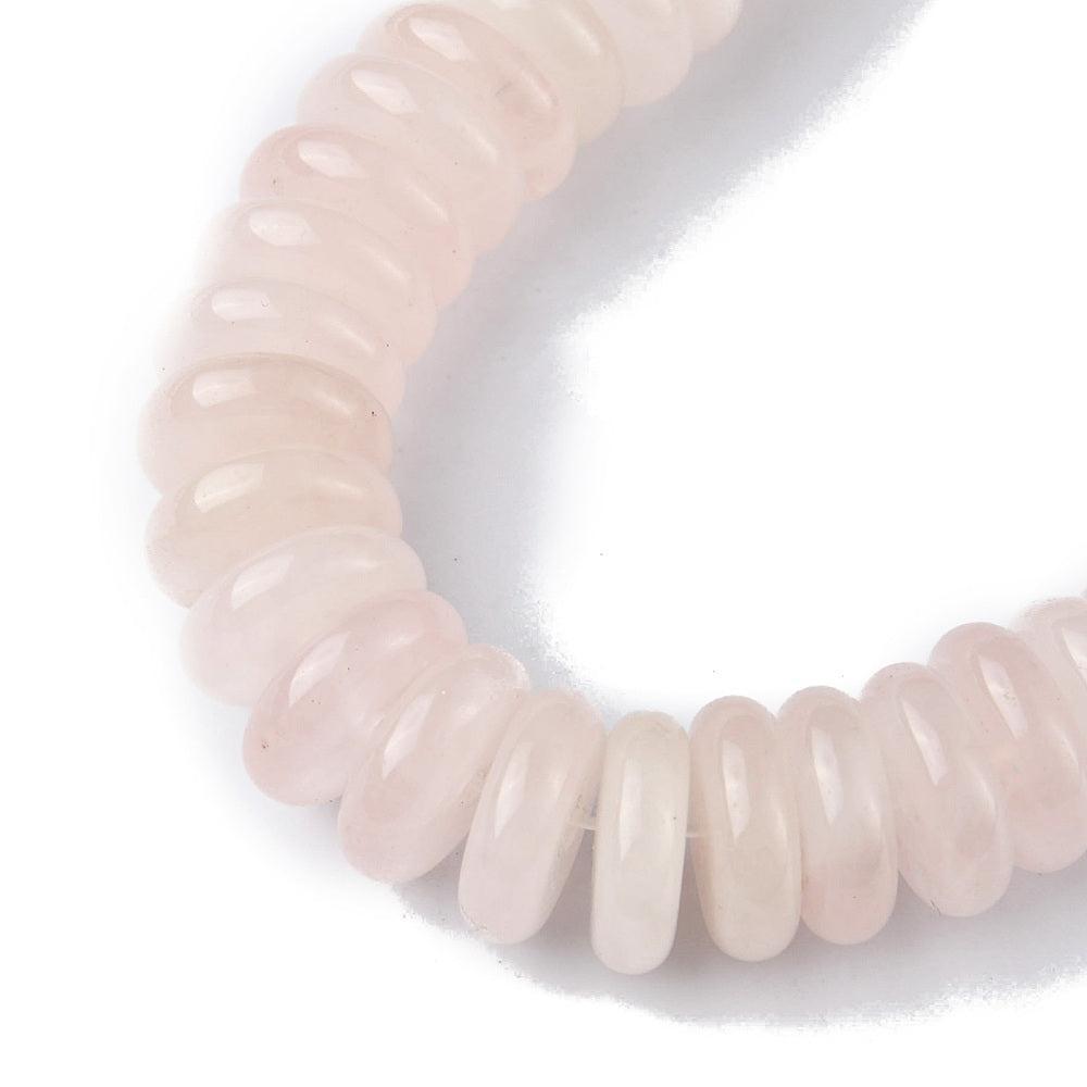 Edelsteen Kralen Rozenkwarts Disc Roze 12x4mm - per stuk-Kralen-Kraaltjes van Renate