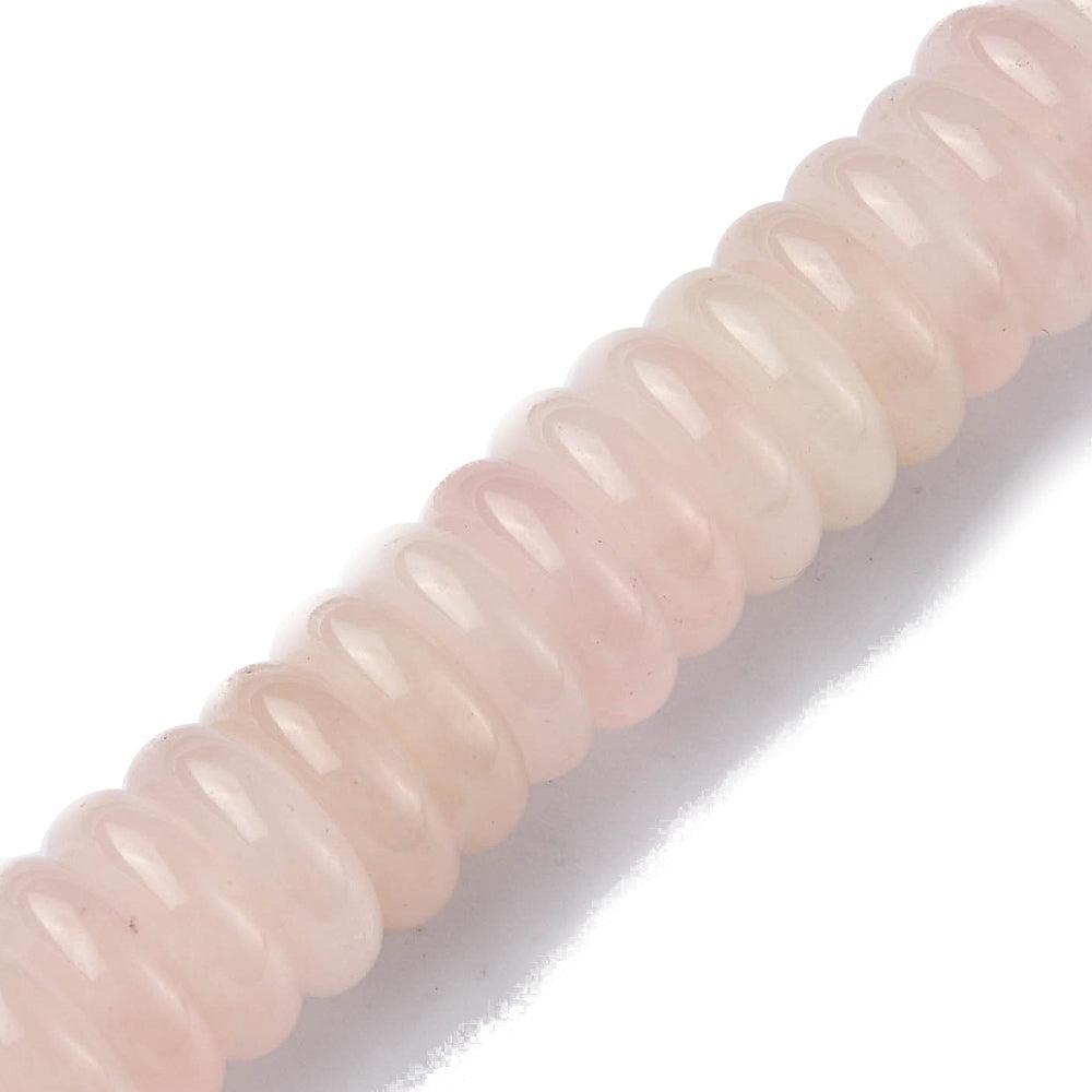 Edelsteen Kralen Rozenkwarts Disc Roze 12x4mm - per stuk-Kralen-Kraaltjes van Renate
