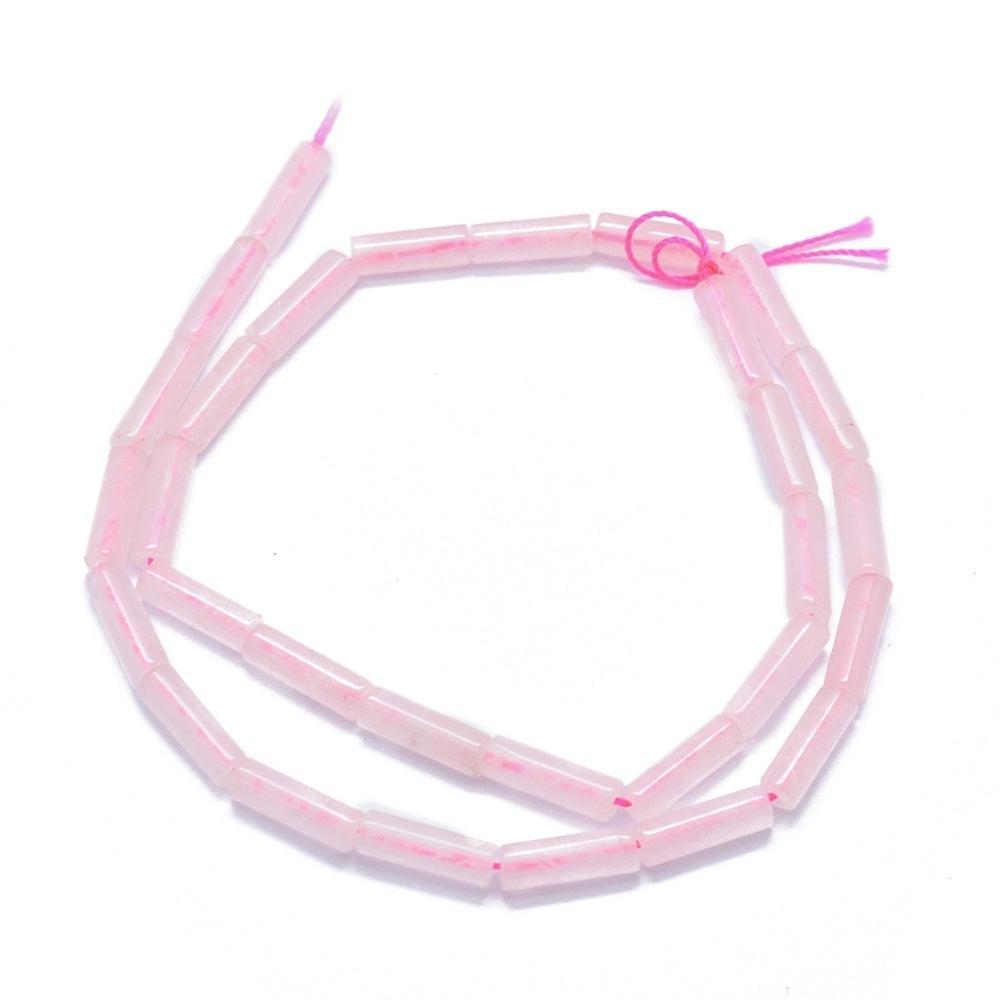 Edelsteen Kraal Rozenkwarts Tube Roze 13mm - per stuk-Kralen-Kraaltjes van Renate