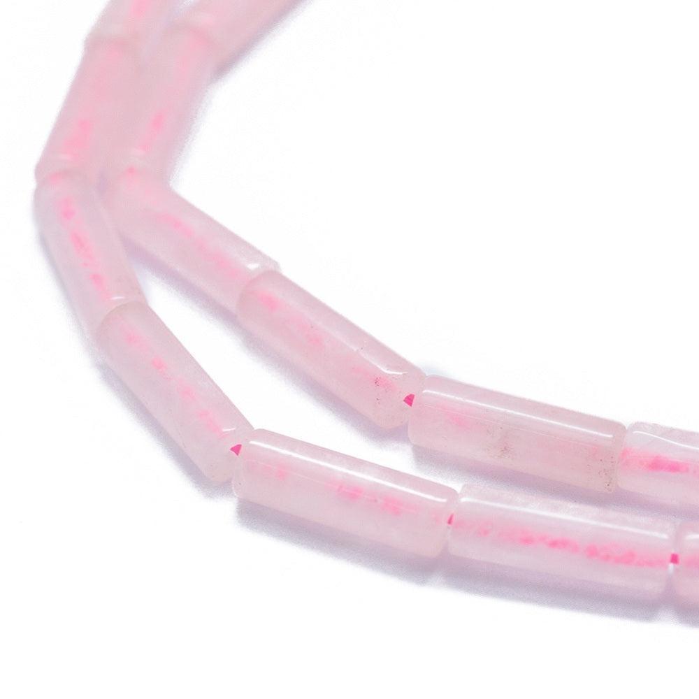 Edelsteen Kraal Rozenkwarts Tube Roze 13mm - per stuk-Kralen-Kraaltjes van Renate