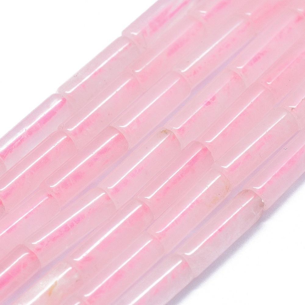 Edelsteen Kraal Rozenkwarts Tube Roze 13mm - per stuk-Kralen-Kraaltjes van Renate