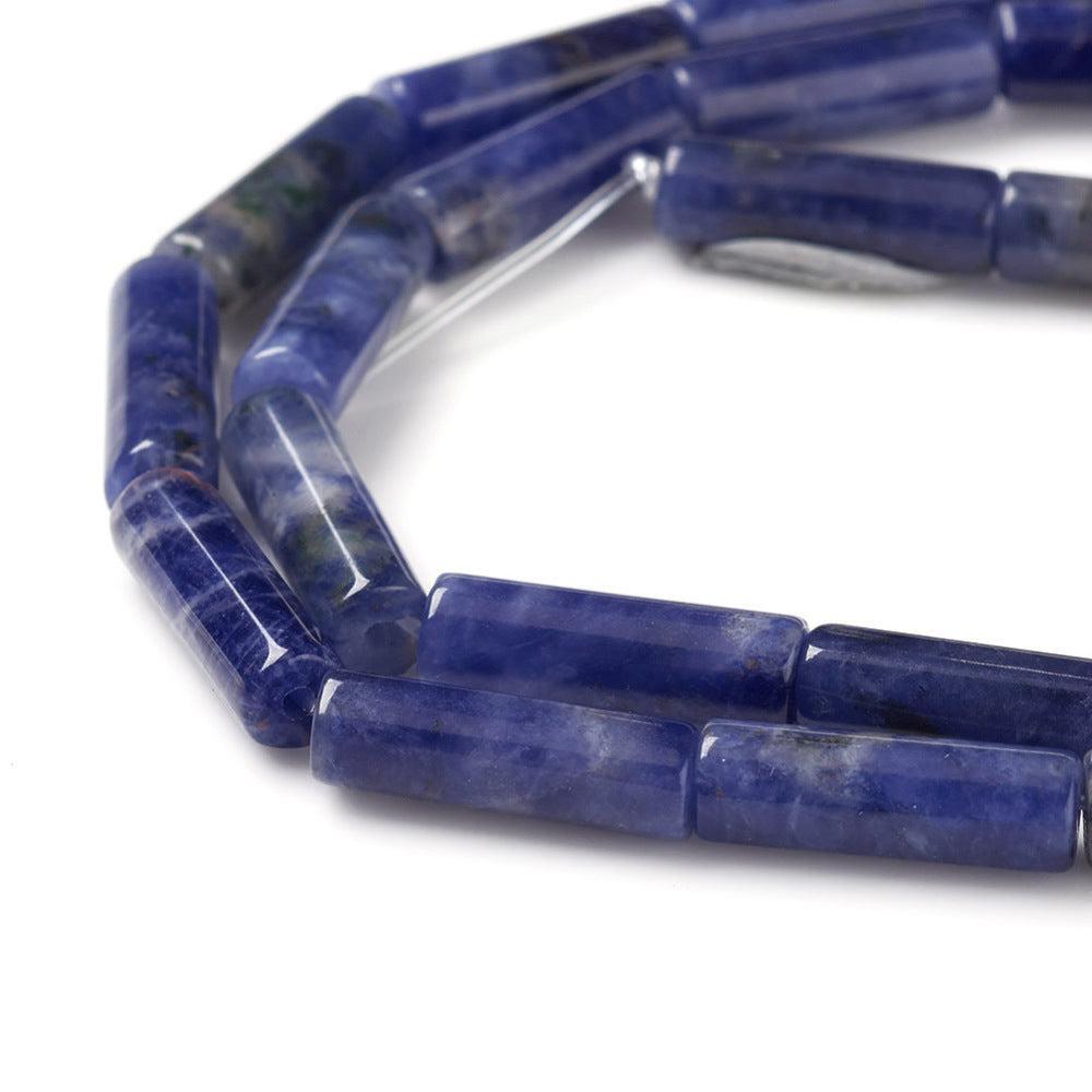 Edelsteen Kraal Sodaliet Tube Blauw 14mm - per stuk-Kralen-Kraaltjes van Renate