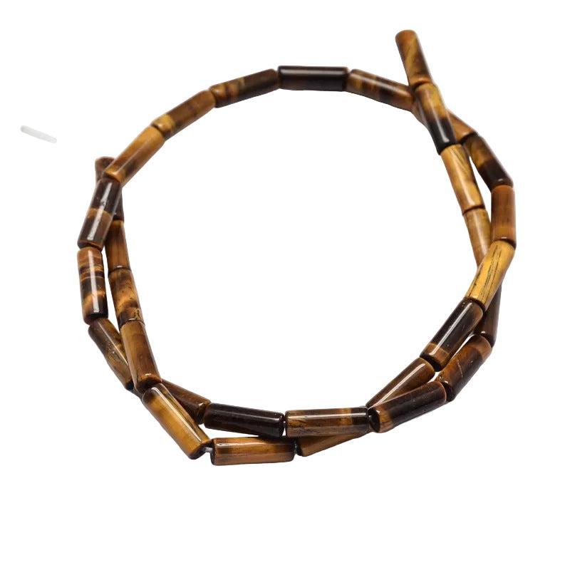 Edelsteen Kraal Tijgeroog Tube Bruin 14mm - per stuk-Kralen-Kraaltjes van Renate