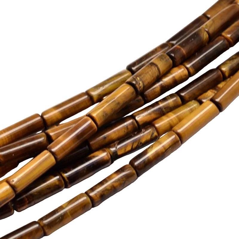 Edelsteen Kraal Tijgeroog Tube Bruin 14mm - per stuk-Kralen-Kraaltjes van Renate