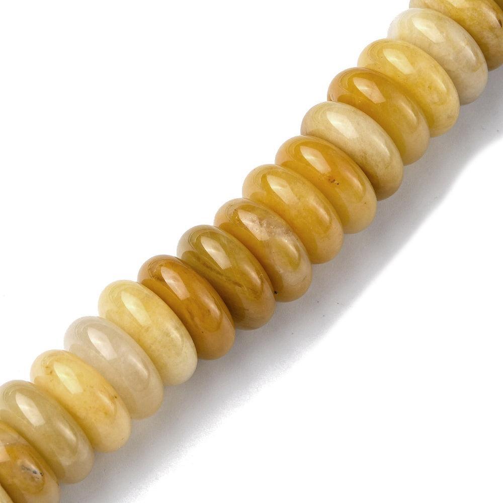 Edelsteen Kralen Topaas Jade Disc Geel 16x6mm - per stuk-Kralen-Kraaltjes van Renate