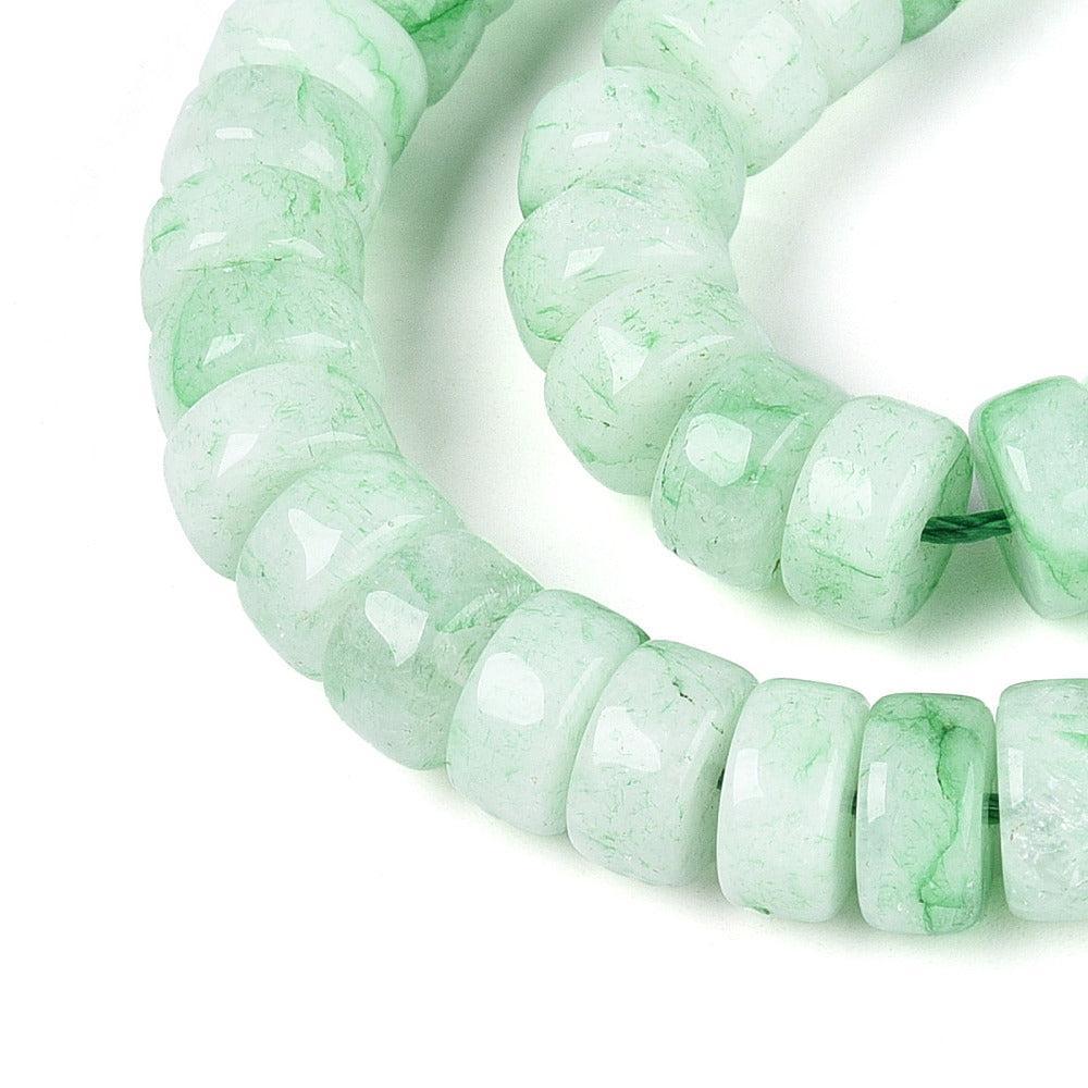 Edelsteen Kraal Wit Jade Disc Aquamarine 10mm - per stuk-Kralen-Kraaltjes van Renate
