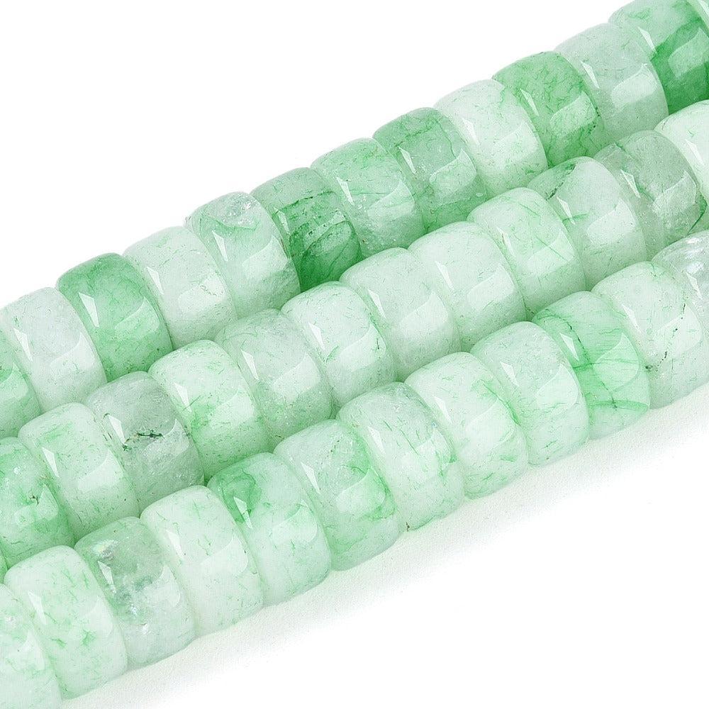 Edelsteen Kraal Wit Jade Disc Aquamarine 10mm - per stuk-Kralen-Kraaltjes van Renate
