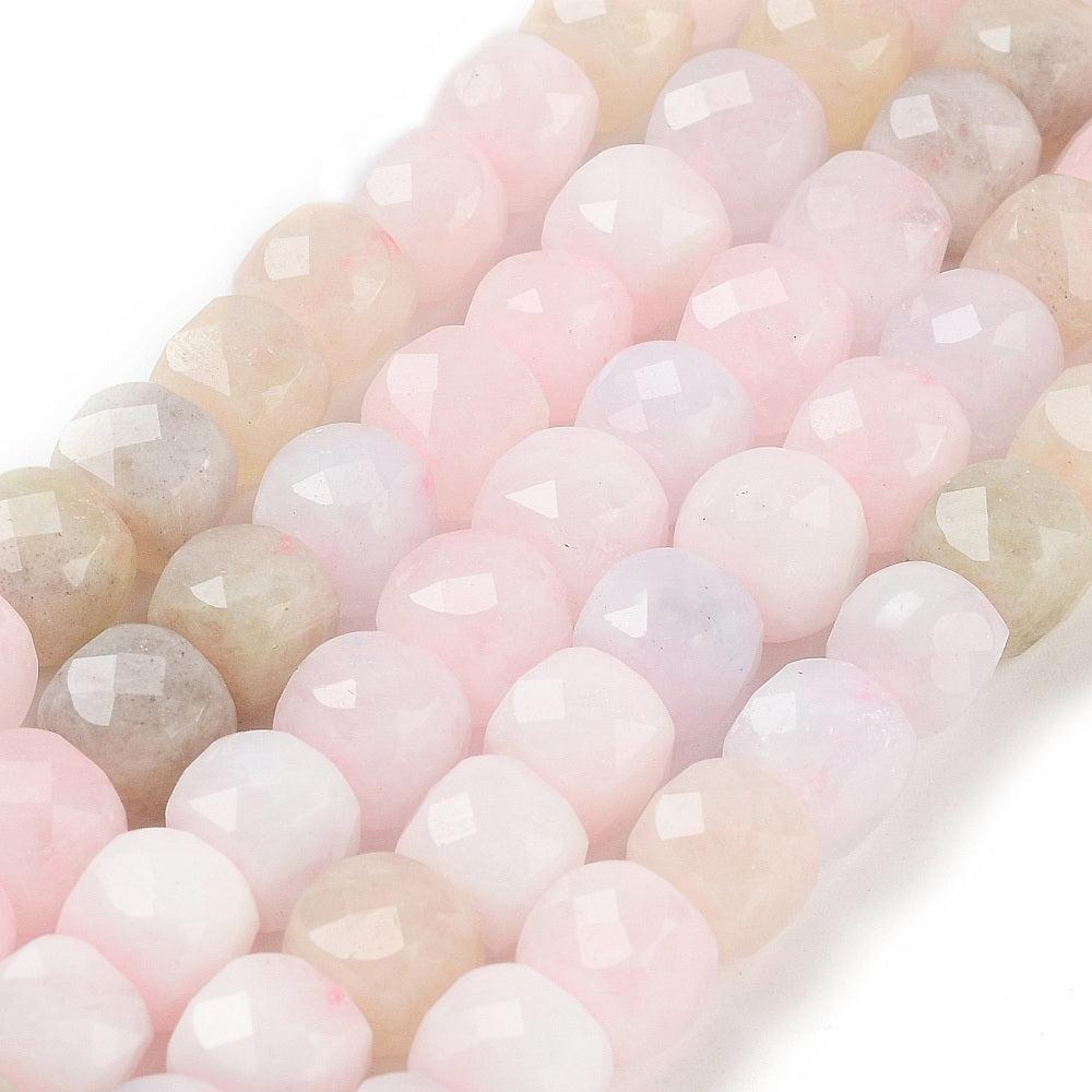 Edelsteen Kraal Witte Jade Kubus Lavendel 8mm - per stuk-Kralen-Kraaltjes van Renate