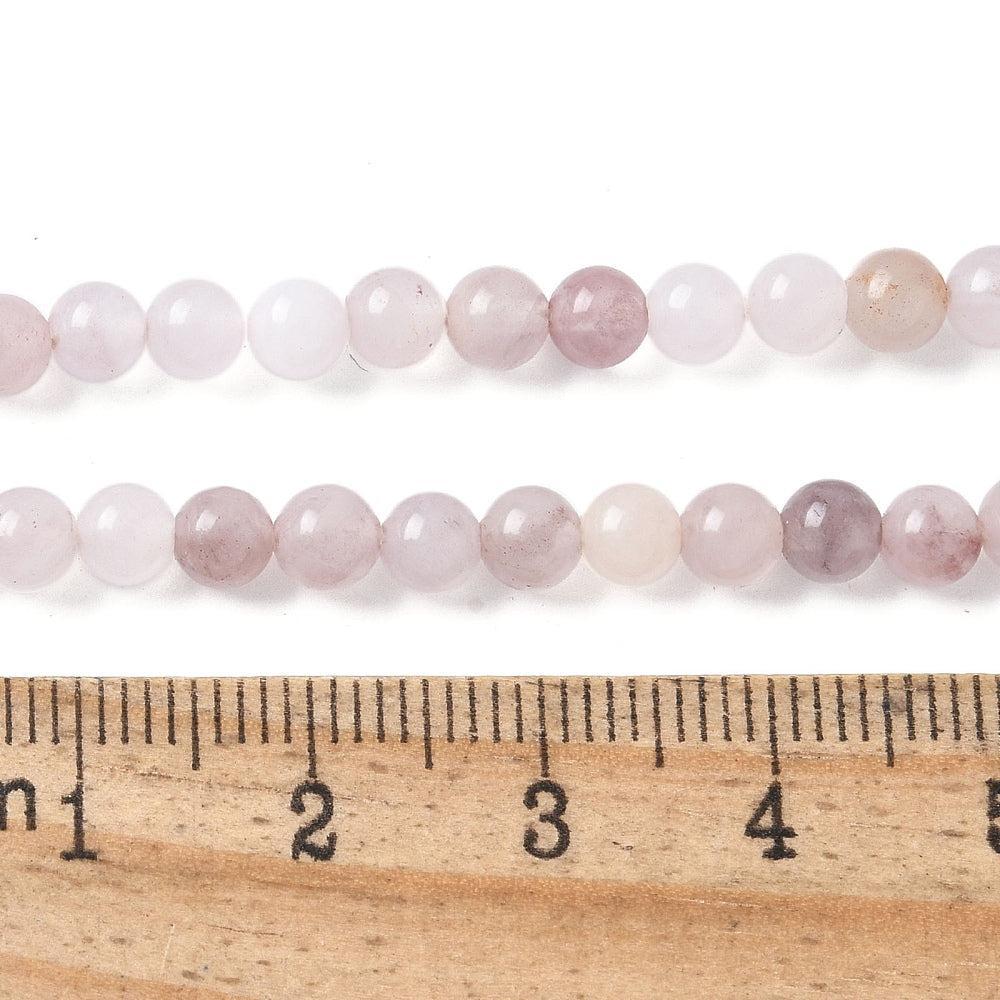 Edelsteen Kralen Aardbeienkwarts Rond Paars 4.5mm - ± 86 stuks-Kralen-Kraaltjes van Renate