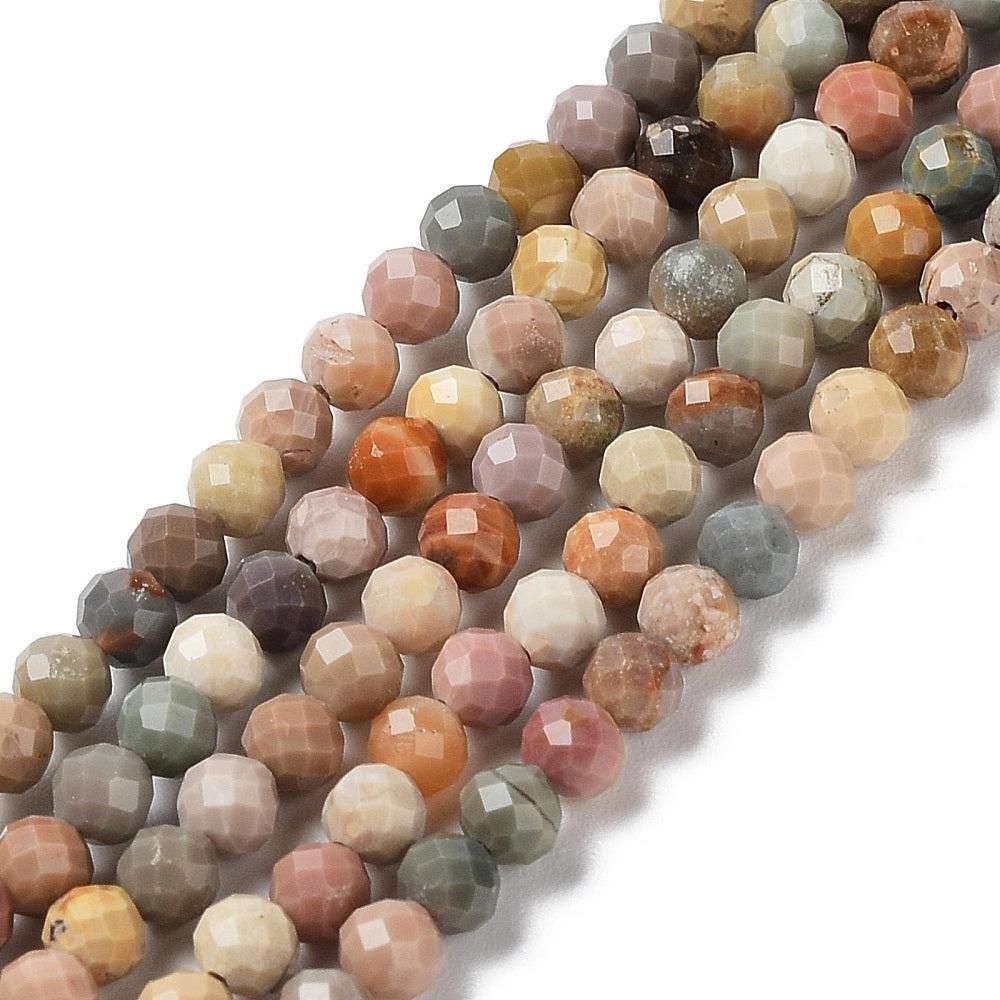 Edelsteen Kralen Agaat Rond 3mm - per streng (± 134 stuks)-Kralen-Kraaltjes van Renate