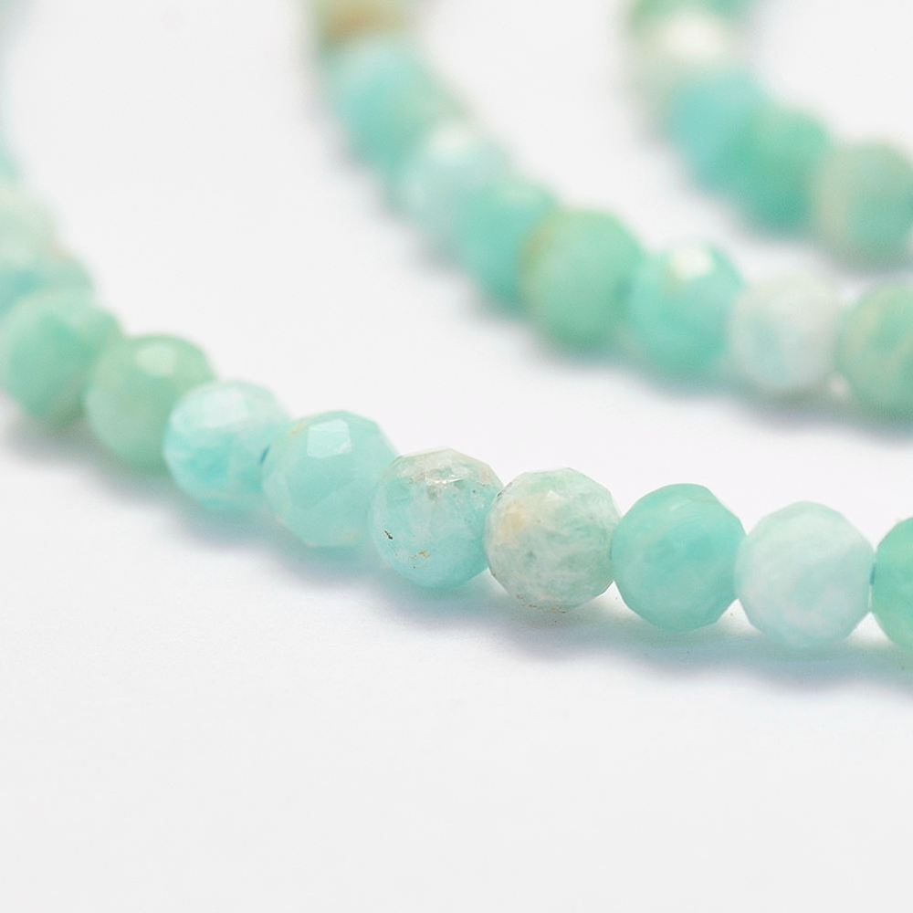 Edelsteen Kralen Amazoniet Rond Turquoise 3mm - 20 stuks-Kralen-Kraaltjes van Renate