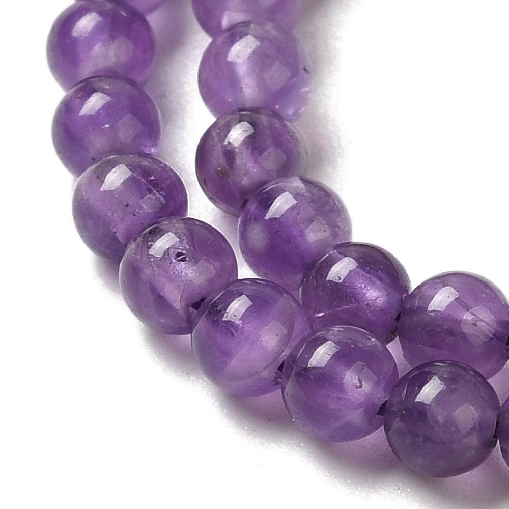 Edelsteen Kralen Amethist Rond Paars 3mm - 20 stuks-Kralen-Kraaltjes van Renate