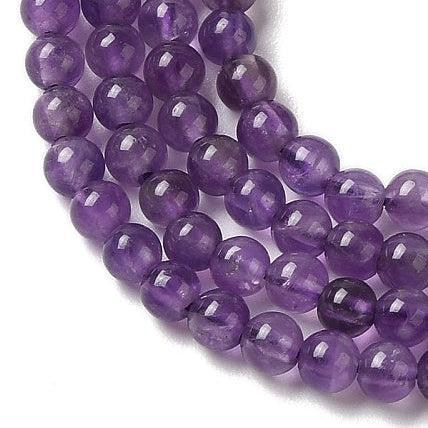 Edelsteen Kralen Amethist Rond Paars 3mm - 20 stuks-Kralen-Kraaltjes van Renate