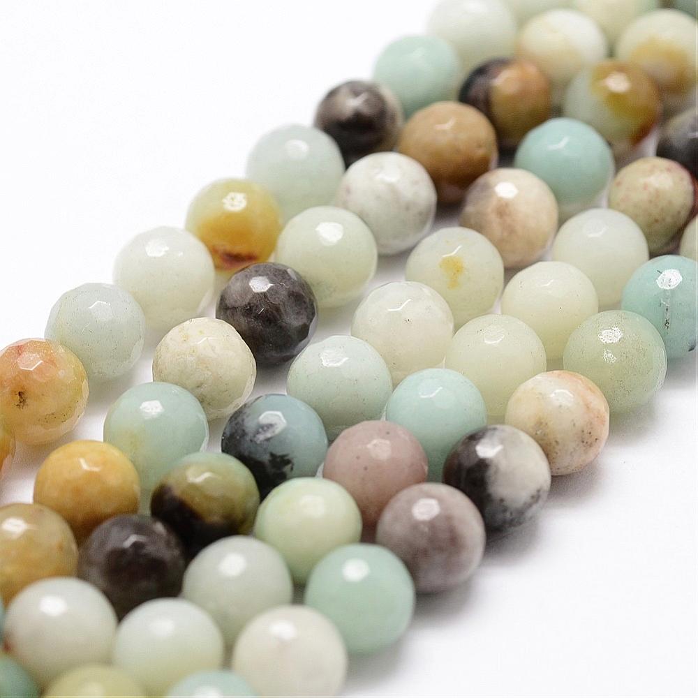 Edelsteen Kralen Bloem Amazoniet 6mm - 25 stuks-Kralen-Kraaltjes van Renate