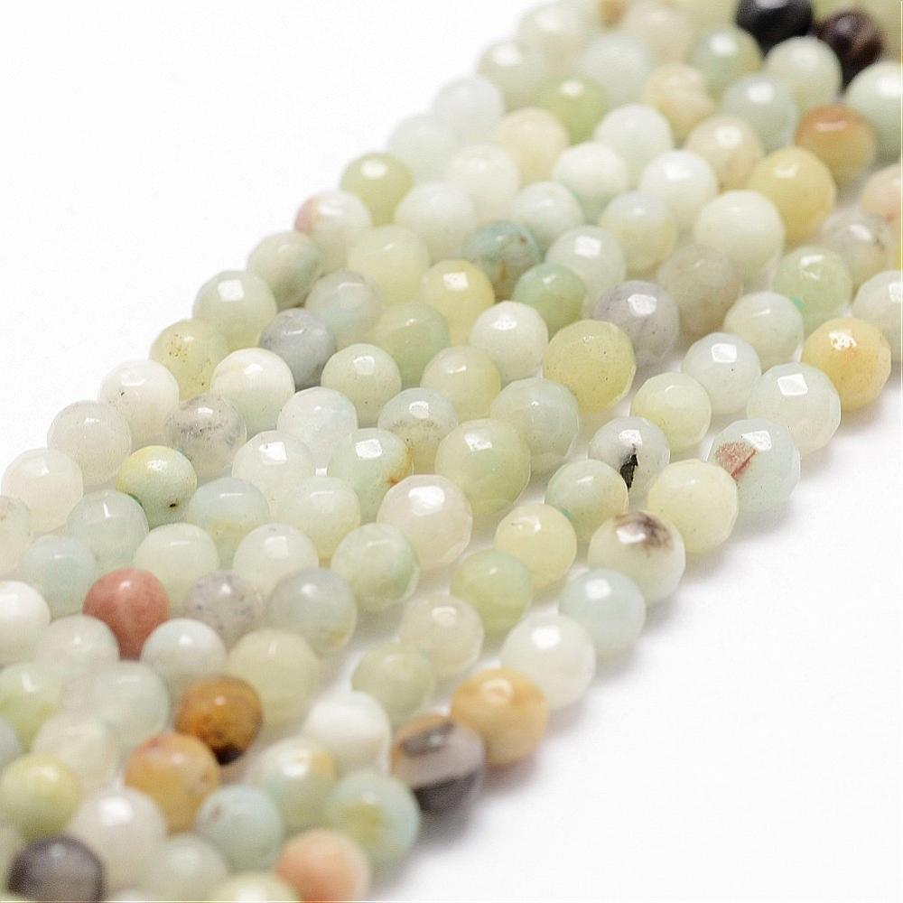 Edelsteen Kralen Bloem Amazoniet 4mm - 30 stuks-Kralen-Kraaltjes van Renate