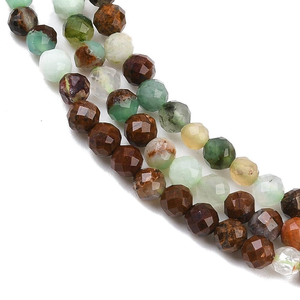 Edelsteen Kralen Chalcedoon Rond Kokosbruin 3mm - per streng (± 134 stuks)-Kralen-Kraaltjes van Renate