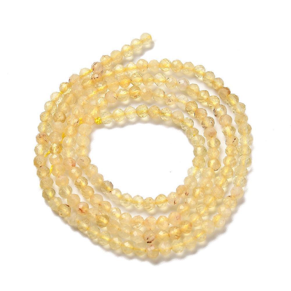 Edelsteen Kralen Citrien Rond 2mm - per streng (± 174 stuks)-Kralen-Kraaltjes van Renate
