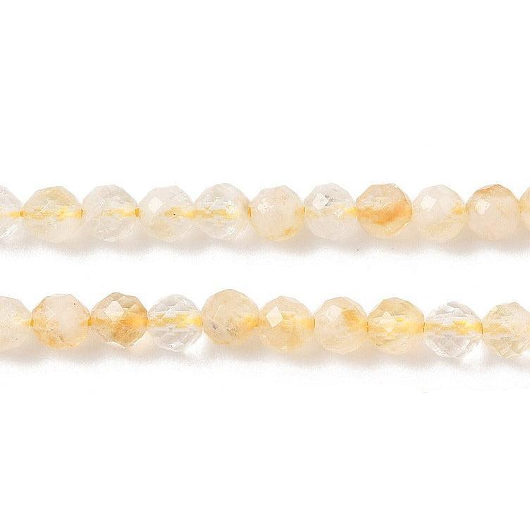 Edelsteen Kralen Citrien Rond 3mm - per streng (± 122 stuks)-Kralen-Kraaltjes van Renate