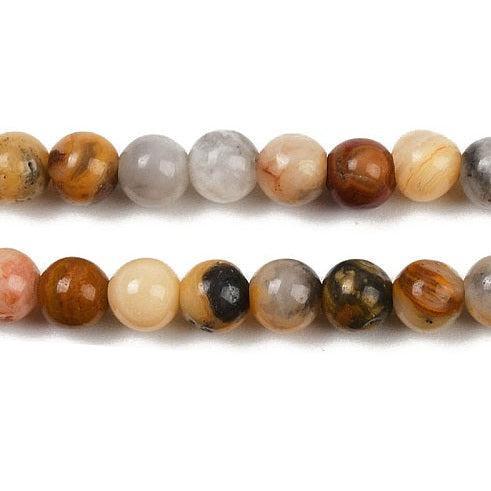 Edelsteen Kralen Crazy Lace Agaat Rond Multicolor 4mm - 20 stuks-Kralen-Kraaltjes van Renate