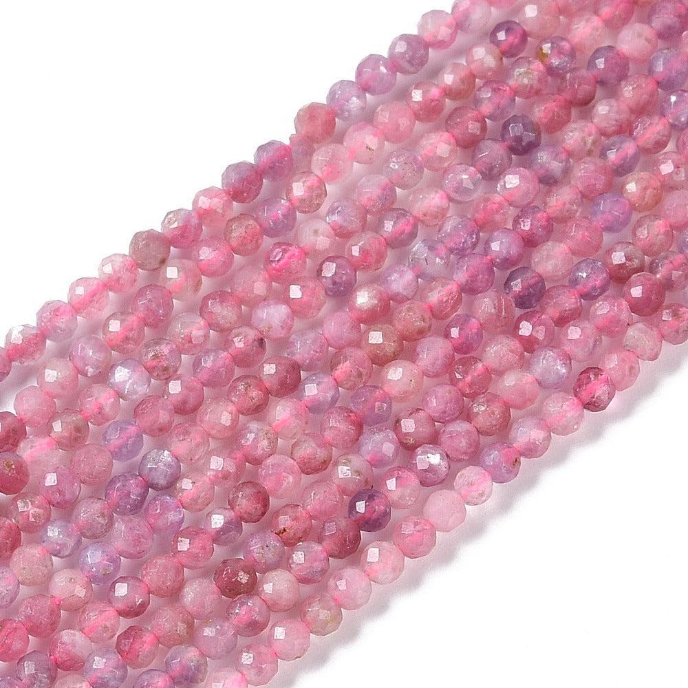 Edelsteen Kralen Roze Toermalijn Rond Roze 2.5mm - per streng (± 159 stuks)-Kralen-Kraaltjes van Renate