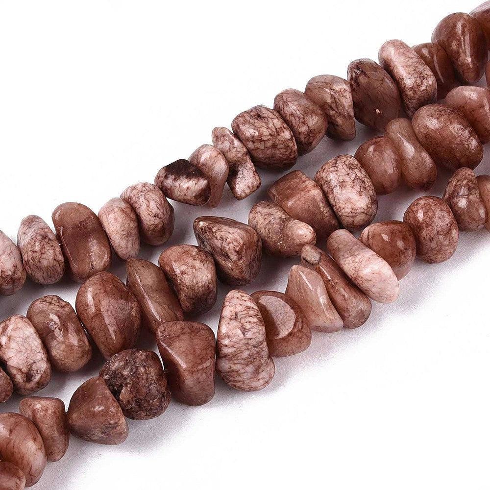 Edelsteen Kralen Gele Jade Chip Sienna 15mm - zakje 15 stuks-Kralen-Kraaltjes van Renate