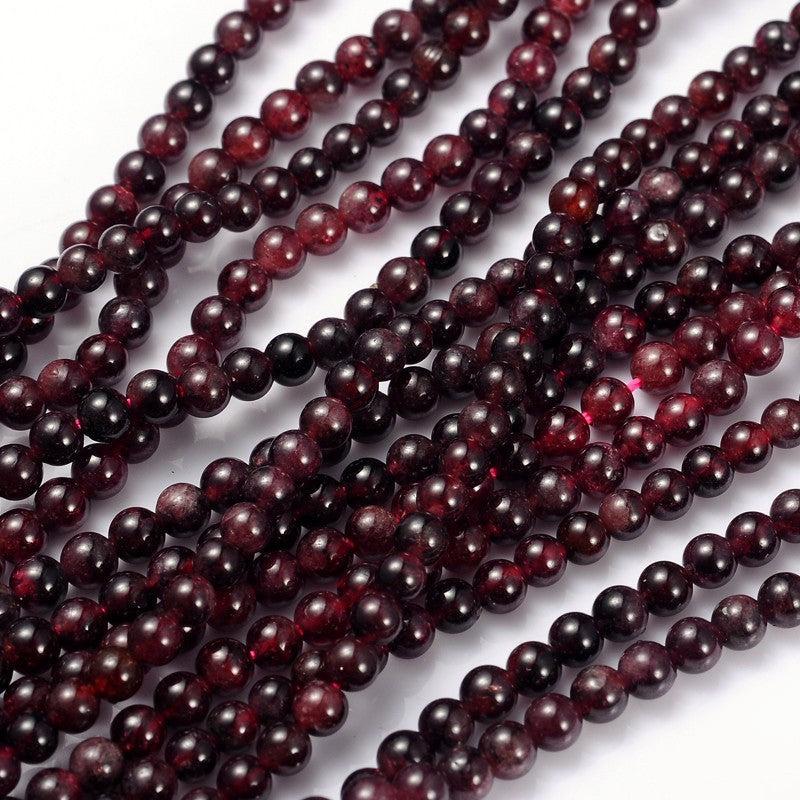 Edelsteen Kralen Granaat Rond Rood 4mm - 20 stuks-Kralen-Kraaltjes van Renate
