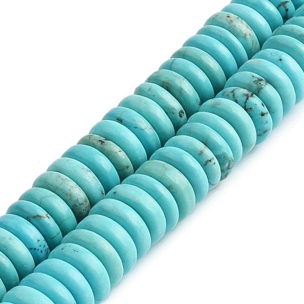 Edelsteen Kralen Howliet Rondel 8x2.5mm - 30 stuks-Kralen-Kraaltjes van Renate