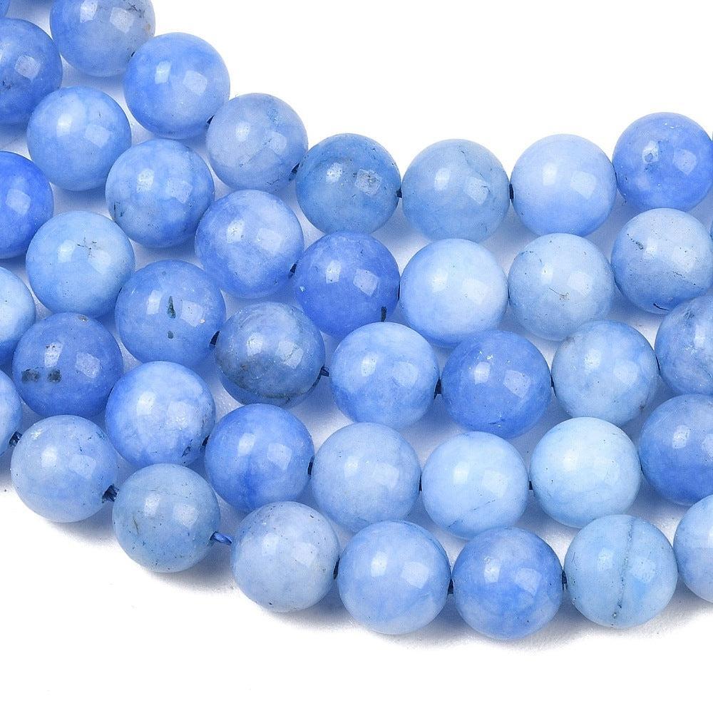Edelsteen Kralen Jade Blauw 8mm - per streng (± 46 stuks)-Kralen-Kraaltjes van Renate