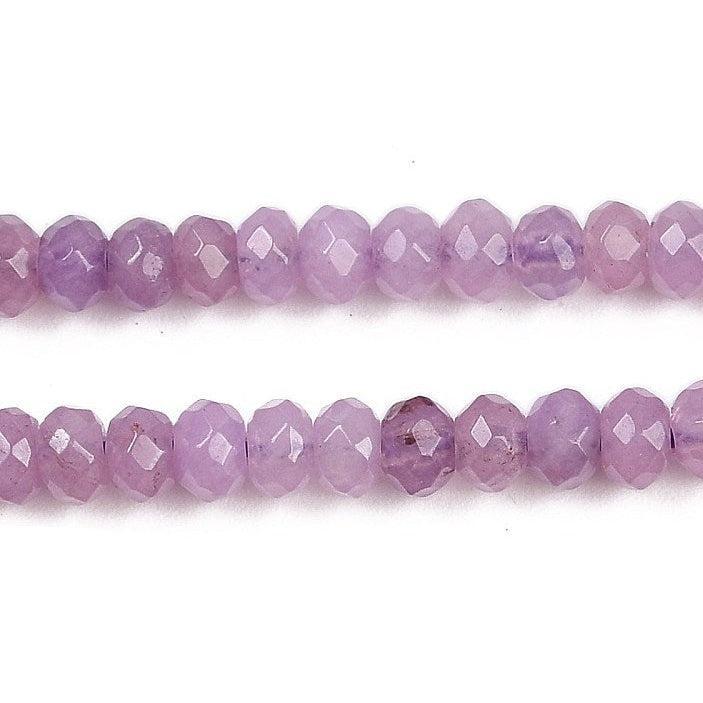 Edelsteen Kralen Jade Facet Rondel Pruim 4mm - per streng (± 192 stuks)-Kralen-Kraaltjes van Renate