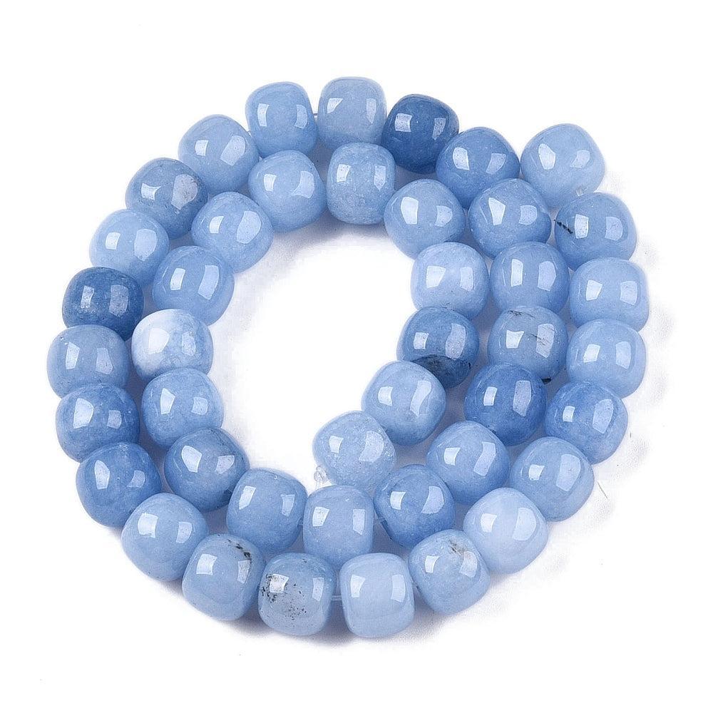 Edelsteen Kralen Jade Ton Korenbloemblauw 10x8.5mm - per stuk